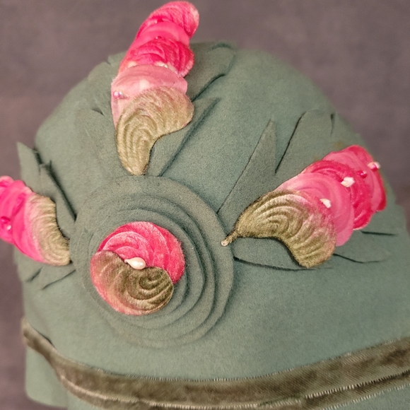 Stunning early 1900's cloche hat - Picture 3 of 8